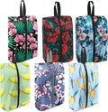BeeGreen Shoe Bags 6 Pack Flower Design for Travel with Handle as Packing Organizers for Suitcase and Luggage | Portable Nylon Storage Accessories for Vacations, Essential Gifts for Women and Men​ by BeeGreen