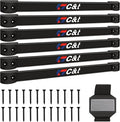 Magnetic Storage Organizer Tool Holder, Magnetic Tool Holder Strip, 6-Pack Magnetic Tool Bar,1-Pack Wrist Magnetic Holder for Garage,Shop and Kitchen | Garage Wall Mount Rack- Mounting Screws Included by CT