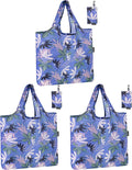 HOLYLUCK Reusable Grocery Bags,Heavy Duty Foldable Shopping Tote Bag (Standard, Purple leaves) by holyluck
