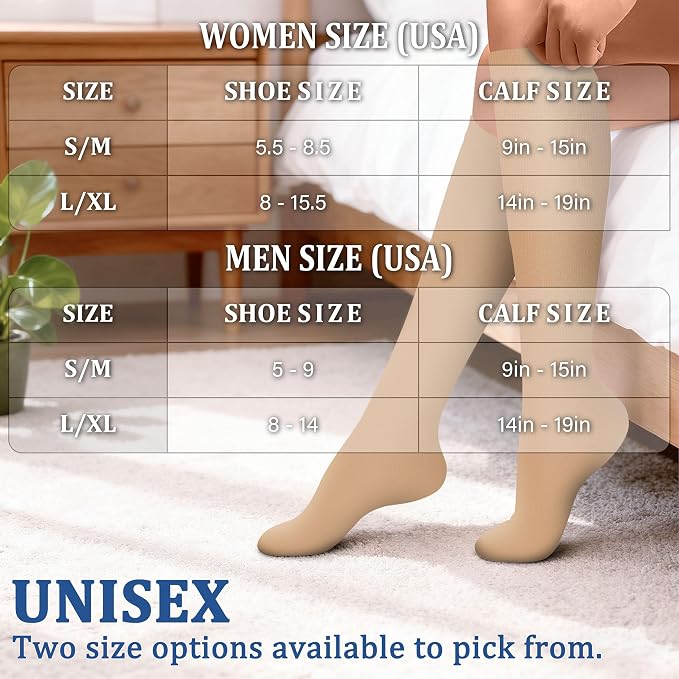 FEYHAY Copper Compression Socks (3 Pairs) 15-20 mmHg Circulation is Best Athletic & Daily for Men & Women, Running, Climbing - Image 7