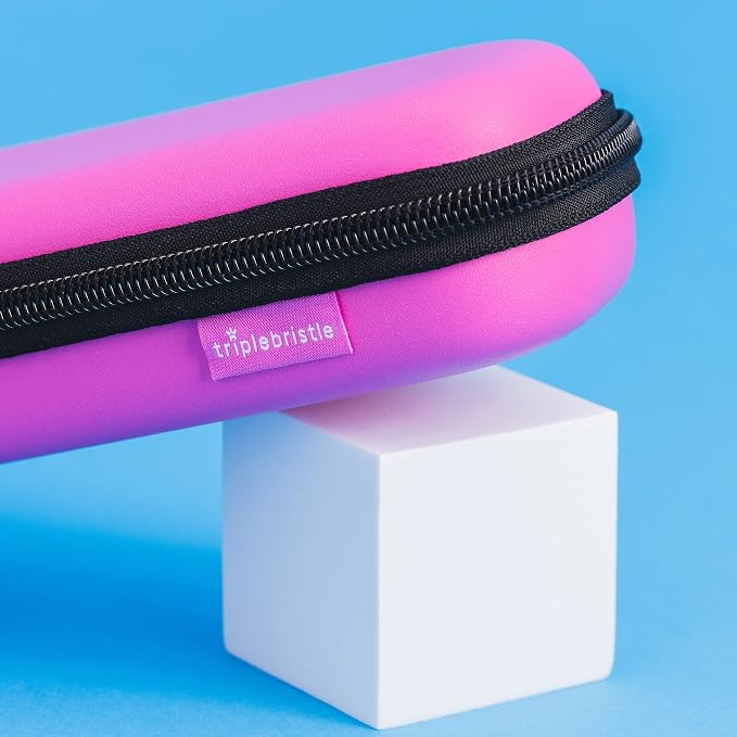 Sonic Toothbrush Travel Case, Pink | Portable, Breathable, Hard Carrying Bag, Traveling, Camping, Business Trip, Mesh Pocket for Accessories - Image 3