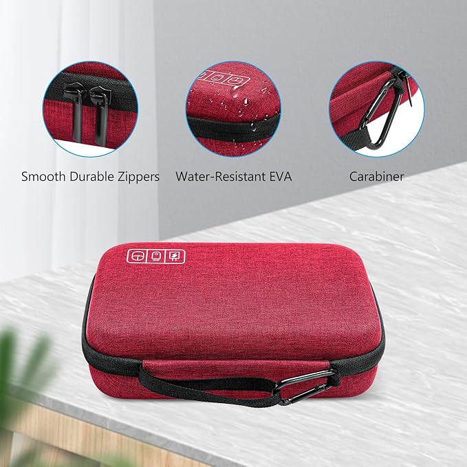 ProCase Hard Travel Electronic Organizer Case for MacBook Power Adapter Chargers Cables Power Bank Apple Magic Mouse Apple Pencil USB Flash Disk SD Card Small Portable Accessories Bag - Image 8
