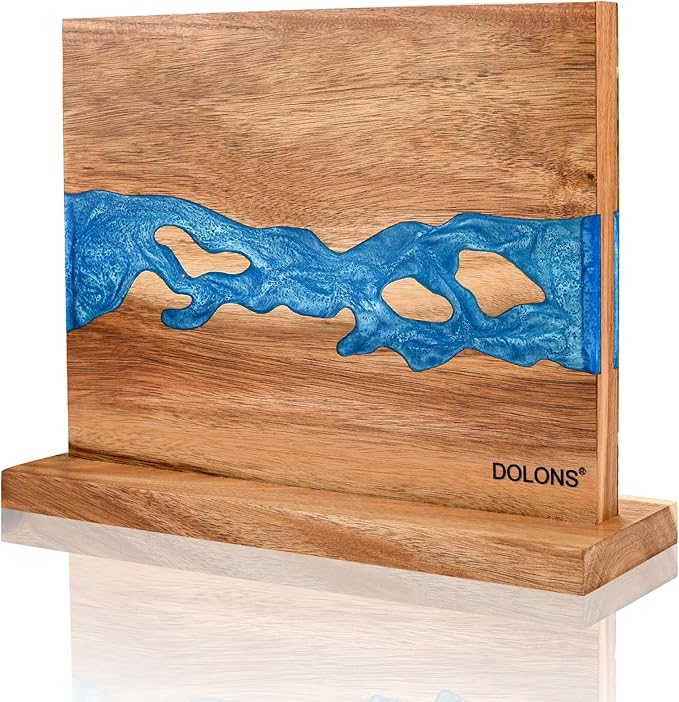 Magnetic Knife Block,Acacia Wood And Resin Kitchen Magnetic Knife Holder，Equipped with strong magnets,Multifunctional Double Side Knife Storage Organizer for Kitchen Counter ，Gifts for new home by Unknown