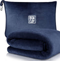 Soft & Warm Travel Blanket for Airplane & Car - Long Flight Essential for Women, Men, Kids - Compact Pillow with Luggage Sleeve & Backpack Clip by BOACAY