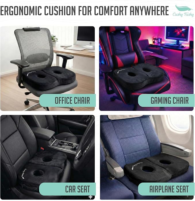Seat Cushion | Premium Foldable Sit Bone Cushion for Pressure Relief, Hip, Hamstrings & Sciatica Comfort | Butt Pillow | Ergonomic Ischial Tuberosity Support for Home, Office & Driving - Image 6