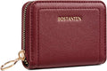 BOSTANTEN Credit Card Holder RFID Small Wallets Woman Zipper Card Wallet | Slim, Compact, Front Pocket, Accordion, Vegan Leather, Thin for Daily Use, Travel, Gifts for Women, Wine Red by BOSTANTEN