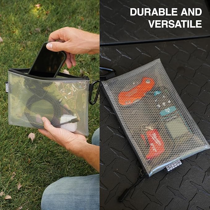 Air Production Medium Clear Zipper Pouch (4‑Pack) – Cable Organizer & Travel Gear Bag for Electronics, Camera Accessories, Tool Pouch & Small Tech Storage - Image 5