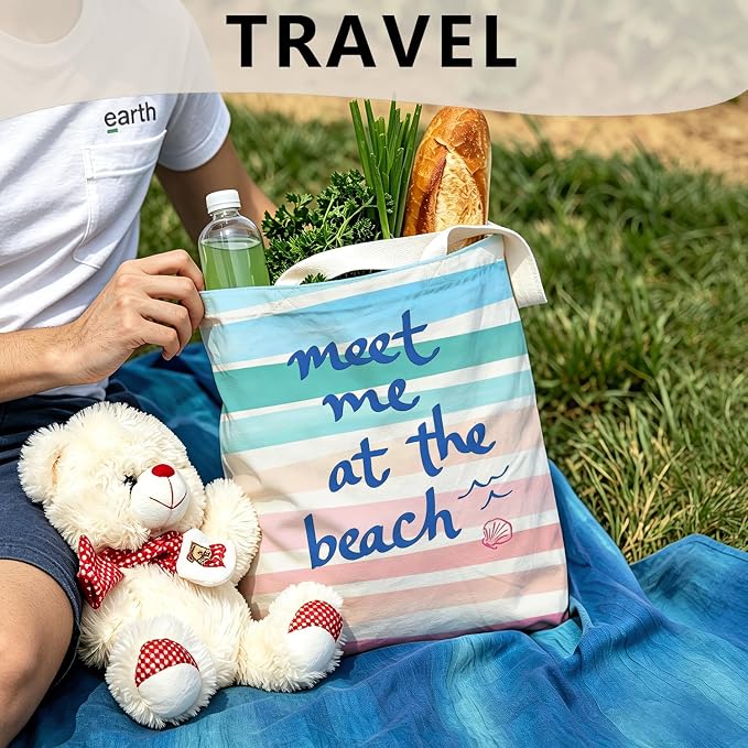 Summer Coastal Beach Canvas Tote Bag - Image 2