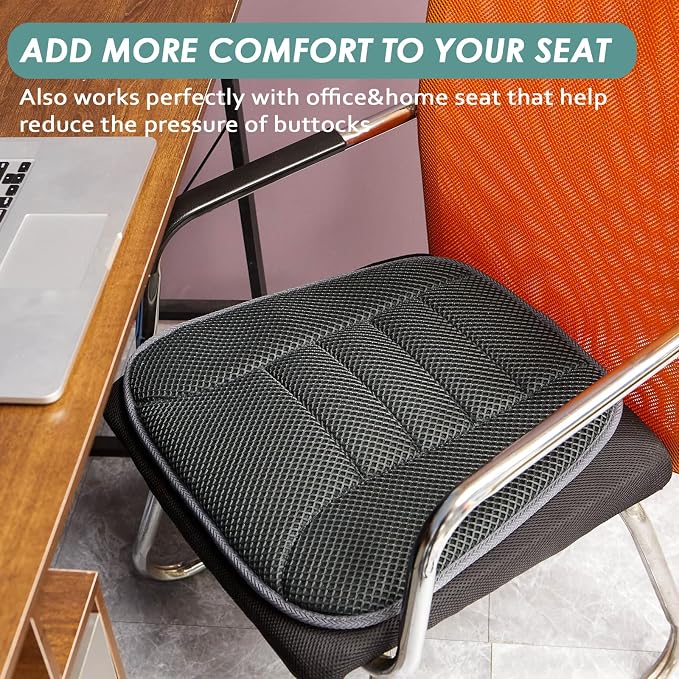AEROiVi Car Seat Cushion Breathable Mesh Non-Slip Comfort Seat Truck Office | Car Seat pad for Driving 3D Air Mesh Car Seat Protector Works with Truck SUV and Office Chair Home Quick Drying Washable - Image 8