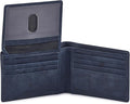 Wallet for Men Slim RFID Blocking Leather Bifold Minimalist 2 ID Windows Gift Box Carteras Para Hombres (CRAZY HORSE, NAVY) by Cochoa