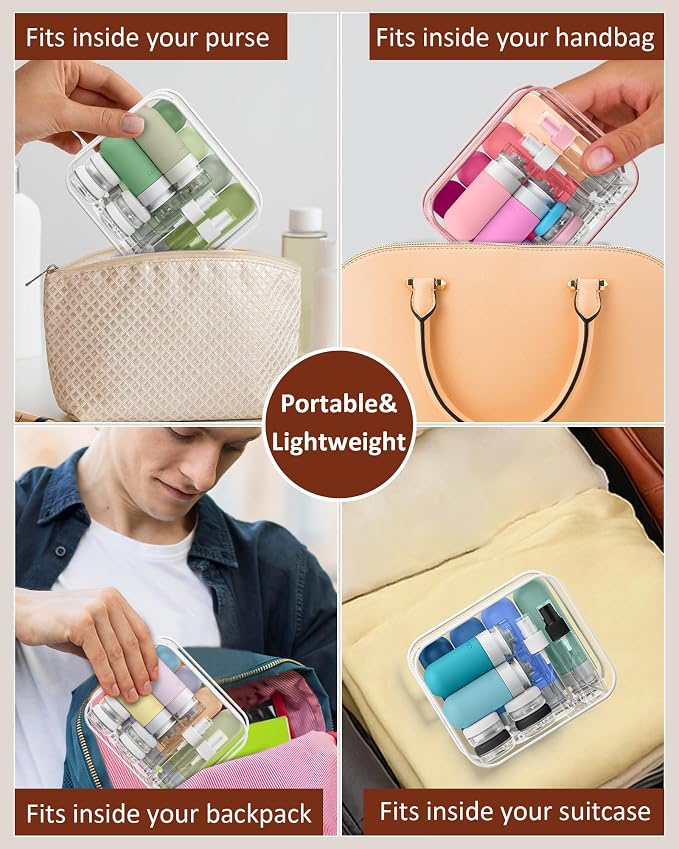 20 Pack Travel Bottles for Toiletries, Original Patented, TSA Approved Travel Size Containers, Leak Proof Silicone Shampoo and Conditioner Bottles Women & Men, Airplane Cruise Essentials, Evergreen - Image 7