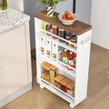 Tribesigns Slim Storage Cart, Rolling Narrow Kitchen Cart on Wheels for Small Place, 4-Tier Slide Out Slim Utility Cart Skinny Laundry Cart with Handle for Kitchen, Bathroom, Laundry by Unknown
