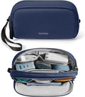 tomtoc Electronic Organizer Travel Case, Water Resistant Dual Compartment Tech Pouch Cable Organization Storage Bag for Charger, Cord, Phone, Hard Drive, Power Bank, Accessories Travel Essentials | Water Resistant Cable Pouch Storage Bag for Charger, C... by tomtoc