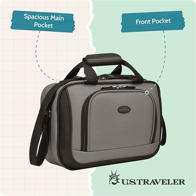 U.S. Traveler Rio 14" Travel Tote Bag, Lightweight 1200D Carry-On Bag for Women & Men - Image 5