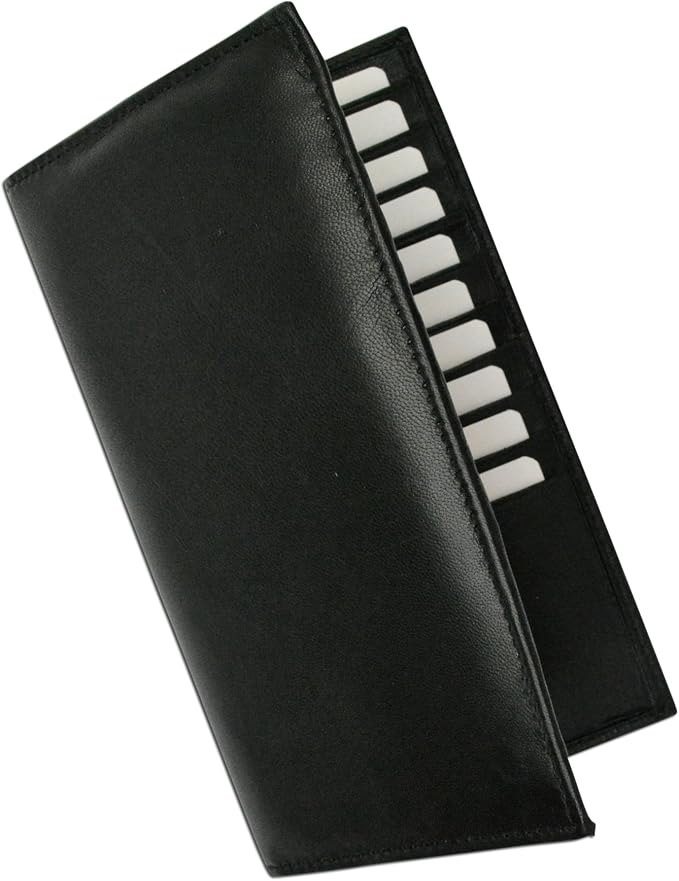 Marshal Bifold Leather RFID Blocking Wallet For Men & Women | Genuine Leather Holder With 19 Slots, 2 Bill Compartments & ID Window For Credit/Debit Cards, Money & More (Black) - Image 7