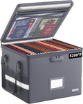ENGPOW 5200°F File Box Fireproof Document Box with Lock,Heat Insulated Collapsible File Storage Organizer Box with Handle,Portable Home Office File Cabinet for Hanging Letter/Legal Size Folder, Gray by ENGPOW