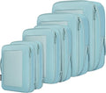 BAGAIL 4 Set/6 Set/8 Set Compression Packing Cubes Travel Accessories Expandable Packing Organizers (Square Mesh, 06-Dusty Blue) by BAGAIL