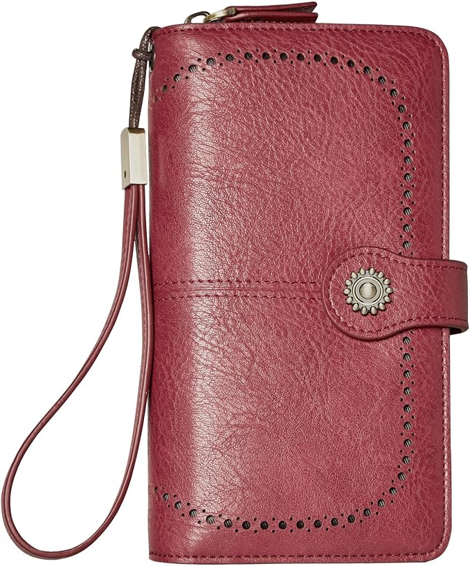 TFKGS Wallet for Women RFID Blocking Leather Large Capacity Card Holder Ladies Phone Clutch Travel Long Purse Wristlet | RFID Blocking - Image 7