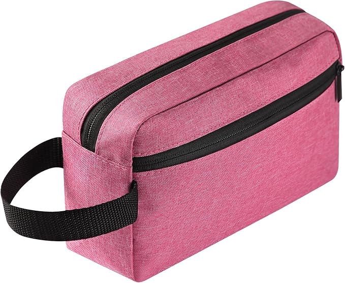 Icramsy Travel Toiletry bag Toiletry bag for women men Hanging Cosmetic bag Travel accessories for Women Men (Rosy) by Icramsy