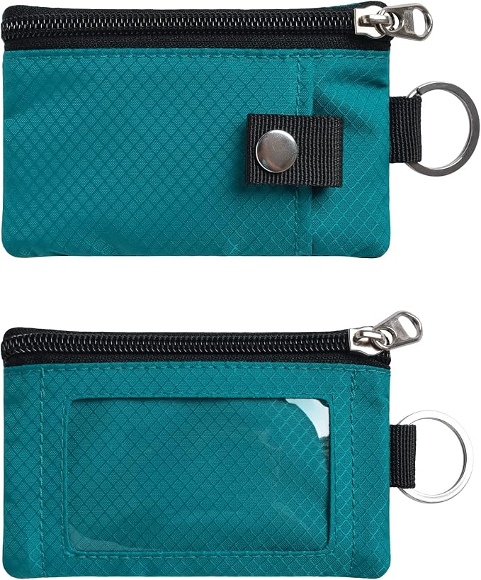 CHENSPRX Minimalist RFID Blocking Small Wallet with ID Window,WaterResistant Zip Id Case Wallet with Lanyard Keychain for Cards,Cash,Travel,Women,Men - Image 3