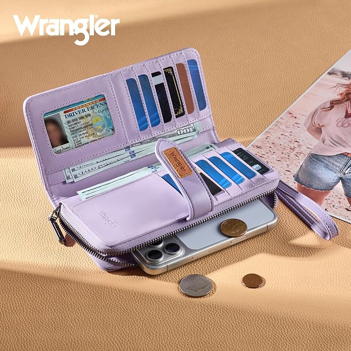 X Wrangler Women's Wallets Bifold Wristlet Wallets for Women Large Capacity Credit Card Wallet with ID Window - Image 2