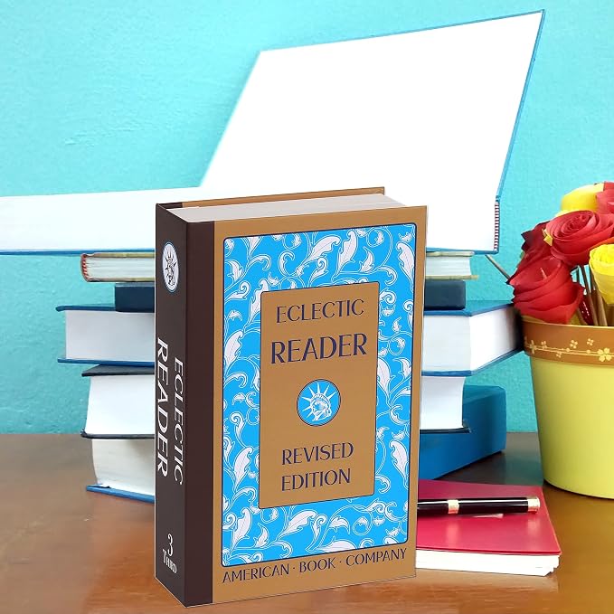 Eclectic Reader Book Safe with Real Pages, Vintage Secret Compartment Items Storage Box with Classic Key Lock, Decorative Hidden Stash Box, Hardcover Safe Box for Money, 9.3"x6.0"x2.3" - Image 9