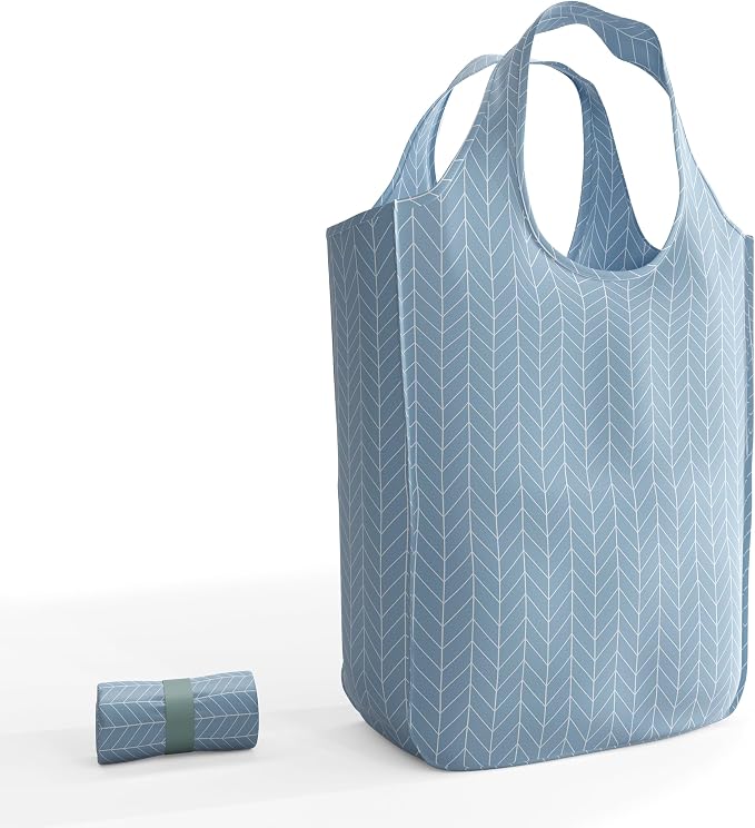 Pure Sage Reusable Grocery Bag - Stylish Shopping Bags for Groceries - Foldable Tote Bag - Image 2
