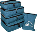 5 Set Packing Cubes for Travel Large Suitcase Luggage Organizer Bags Travel Accessories Vacation 4 Cubes 1 Laundry Pouch Bag by HOPSOOKEN