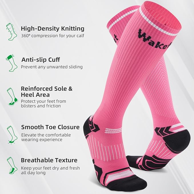 Compression Socks for Men Women 3 Pairs, Compression Stockings, Fragrance Flight Socks for Nurse,Pregnancy,Travelling, Runing, Circulation - Image 3