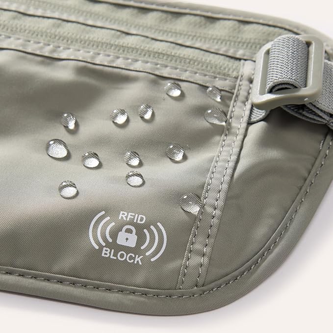 Pander RFID Blocking Travel Money Belt – Hidden Waist Pouch for Passport, Cash, Cards, Slim Belt Bag for Men and Women, - Image 2
