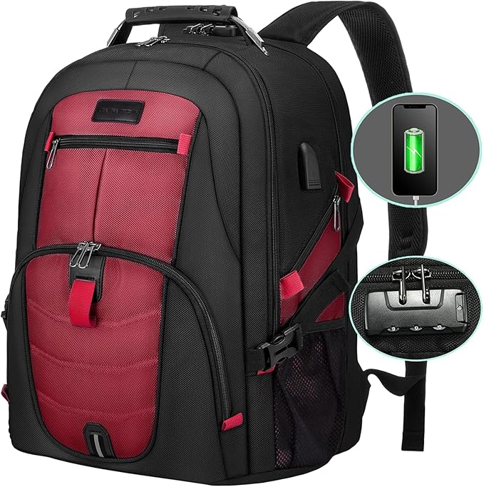 LOVEVOOK Large Laptop Backpack for Men,18.4Inch Heavy Duty Travel Backpack | TSA-Friendly with Anti-Theft,Carry On Flight Approved,College Work Bookbag,Water Resistant Business Backpack for Men Women by LOVEVOOK