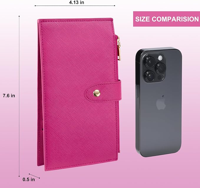 Travelambo RFID Wallet Women Large Size Bifold Multi Card Wallet Case with Zipper Pocke Credit Card Holder for Women - Image 2
