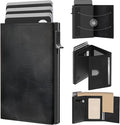 Wallet for Men: Slim Minimalist Pop-Up Card Holder with RFID Blocking, ID Window and Cash Slot, Front Pocket Design, Black by Unknown