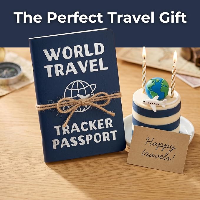 World Travel Tracker Passport — Mark 193 Countries Visited with Flag Stickers — Pocket-Sized Scratch Off Map Alternative, Travel Journal, and Gift for Travelers - Image 8