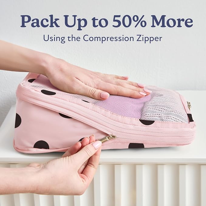 Vandel Space-Saving Compression Packing Cubes for Kids & Women, Carry On | TSA-Approved Compressible Carry On Suit Case Organizer Luggage Kids Packing Cubes for Baby Bag Organizer Pouches for Luggage - Image 2
