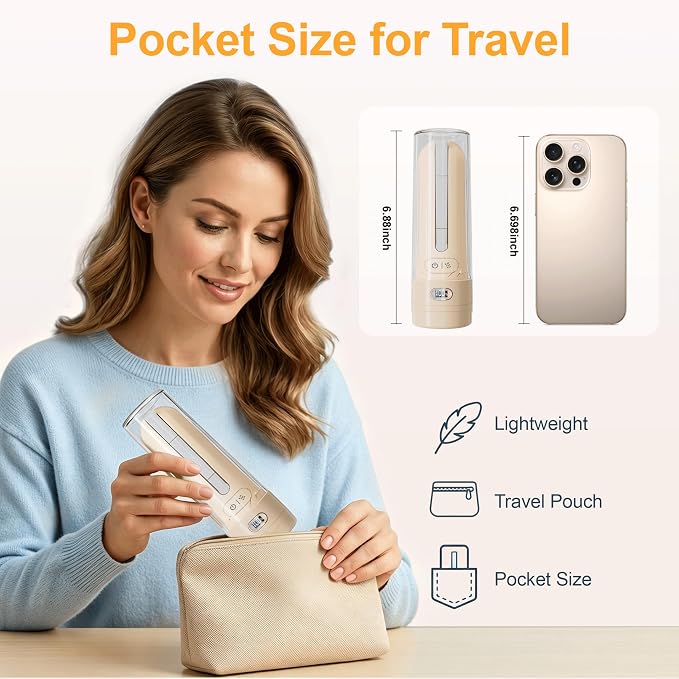 Electric Portable Bidet for Postpartum Care, Light Orange - Image 4