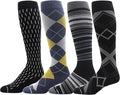 Dr. Motion 4 Pairs Men's Athletic Traveler Graduated Compression Knee High Socks by Dr.+Motion