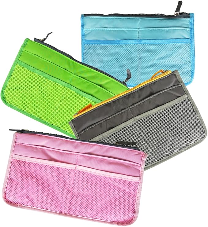 Bag Organizer Purse Insert Handbag Organizer Travel Bag, Blue - Image 6