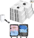 Vacuum Seal Bags for Clothing Travel and Home Storage, Travel Vacuum Bags with Electric Pump, Space Saver Compression Packing Cubes for Luggage Suitcase Bedding Blankets Clothes, 32 Combo by SUOCO