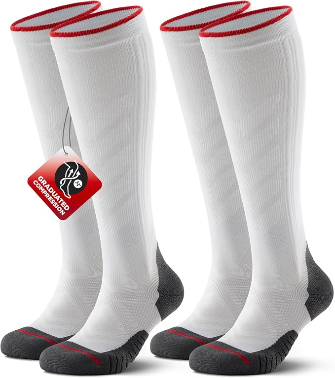 RUIXUE Compression Socks Men Women, Graduated 15-20mmHg Support Breathable for Travel Flight Running Cycling Daily Use by RUIXUE