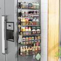Aufworld Magnetic Spice Rack for Refrigerator, 6 Pack Magnetic Shelf, Fridge Magnet Organizer with Moveable 12 Hooks, Magnetic Fridge Shelf for Kitchen Organization and Storage (6 Pack) by Unknown