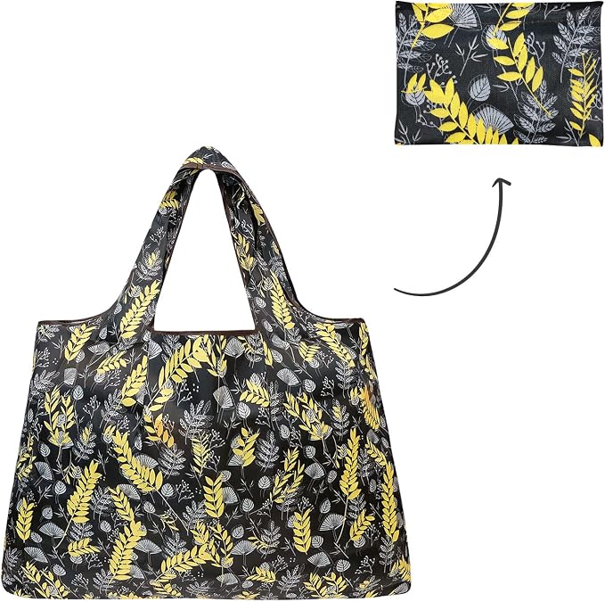 allydrew Large Foldable Tote Nylon Reusable Grocery Bags - Image 5