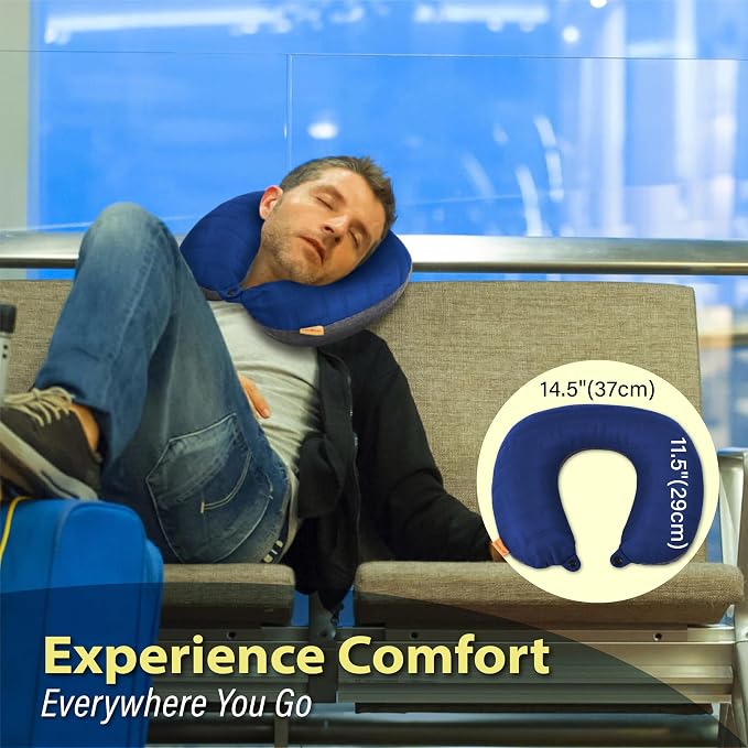 TREKOLOGY Travel Neck Pillow for Plane - Premium Airplane Neck Pillow for Sleeping - Ultimate Neck Support for Long Flights - Best Rated Travel Pillow, Comfortable Neck Rest for Airplane & Travel - Image 7