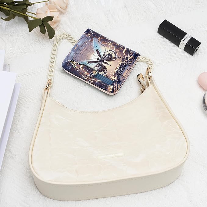 Gostwo Small Wallet for Women, Slim Bifold Credit Card Holder, Compact RFID Blocking Cash Wallet, Billfolds Thin Leather Zipper Pocket, Mini Wallet Gift for Ladies Teen Girls Travel with ID Window - Image 7