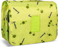 Portable Hanging Toiletry Bag for Travel,Small Multifunctional Makeup Cosmetic Bag for Women,Waterproof Travel Toiletries Organizer,Shower Bathroom Pouch with Hook for Gym,Camping - Green Cherry by Unknown