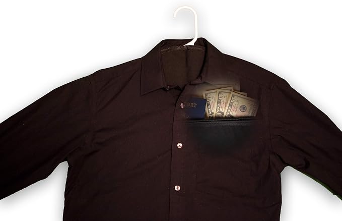 Hanger Diversion Safe with Hidden Pocket | Fits Under Hanging Clothes, Hide Valuables, For Home or Travel - Image 9