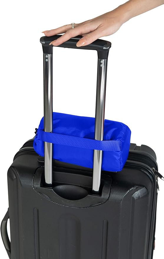 BlueHills Premium Soft Ultra Compact Travel Blanket Value Pack Set of 2 - Airplane Traveling Essentials Flight Blanket in a Portable Car Plane Travel Gift - Black and Royal Blue - Image 3