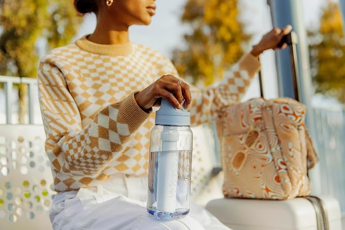 LifeStraw Go Series – BPA-Free Water Filter Bottle for Travel and Everyday use removes Bacteria, parasites and microplastics, Improves Taste, 1L 2-Pack; Icelandic Blue and Aegean Sea | BPA-Free Water Filter Bottle for Travel and Everyday Use, Removes B... - Image 6