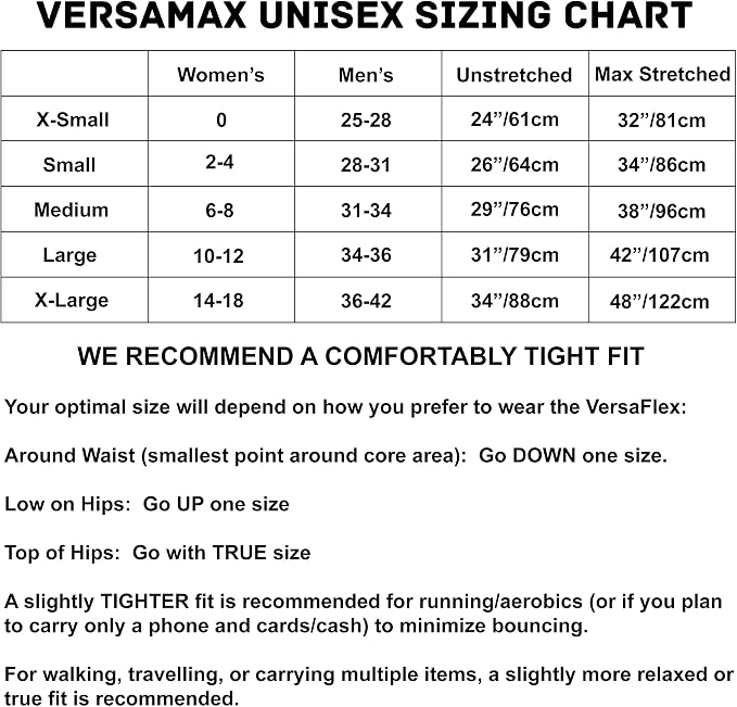 VersaMax Running Belt, Anti-Theft Travel Money Band, Black, L | Secure Stretch Double-Flap Waist Pack Fits All Cell Phones. Pickpocket-Proof Travel Passport Pouch & Medical Device Holder - Image 3