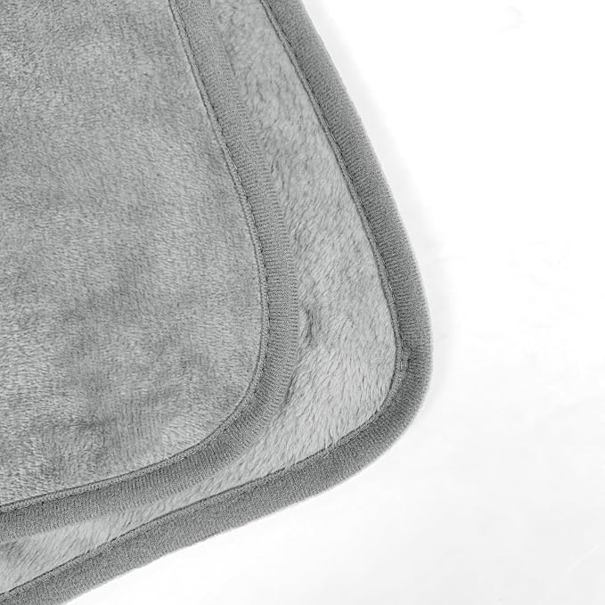 Travel Blanket Pillow 60x50 Inches Rolled Premium Soft Plush Airplane Throw Traveling Essentials Compact in a Bag Essential Gifts for Women & Toddler Airplane Accessories (Gray) - Image 4